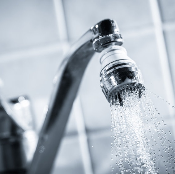 excess water from faucet