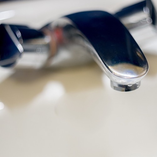 view from above of a faucet